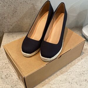 HOT Crew Factory J Crew Black Wedges Crew Factory Shoes J